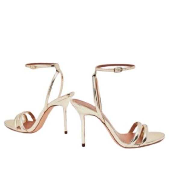Zara Shoes - ZARA WOMEN Gold Strappy Heels